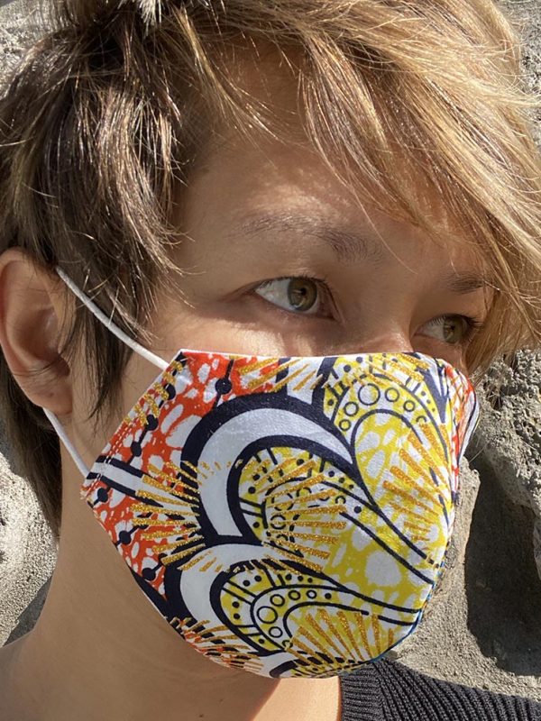 Masque multi couleur bleu jaune